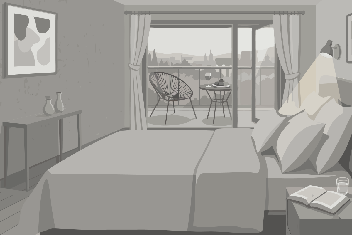 Quarto Duplo com Varanda